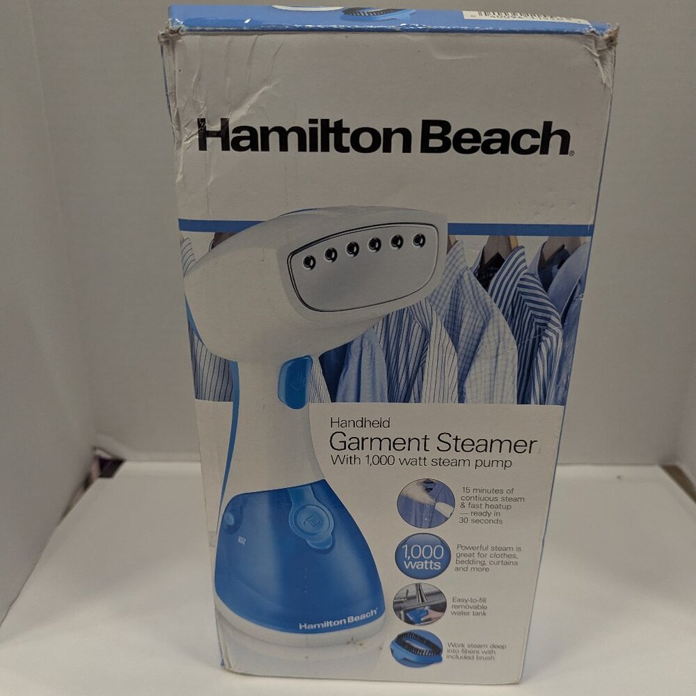 Hamilton Beach Garment Steamer | Handheld 1000W for Clothes, Travel & Bedding